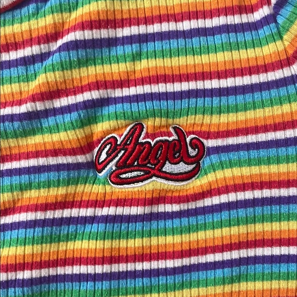 Rainbow Striped Crop Top - Picture 3 of 4